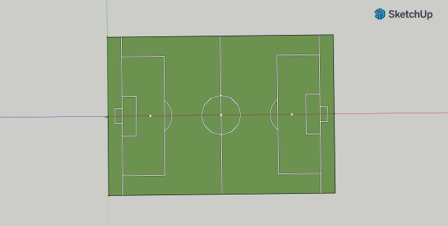 Football field with markings 3D Model .c4d .max .obj .3ds .fbx .stl .blend 