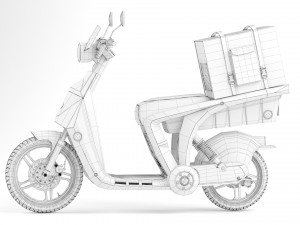 Mahindra GenZe 2 electric scooter Bike 3D Модель