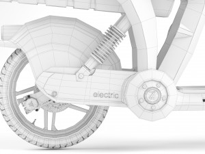 Mahindra GenZe 2 electric scooter Bike 3D Модель