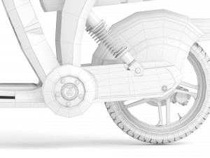 Mahindra GenZe 2 electric scooter Bike 3D Модель