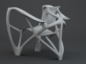Bone Armchair 3D Model