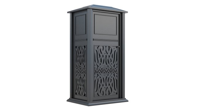 Trash Can Outdoor 02 3D Модель .c4d .max .obj .3ds .fbx .stl .blend 