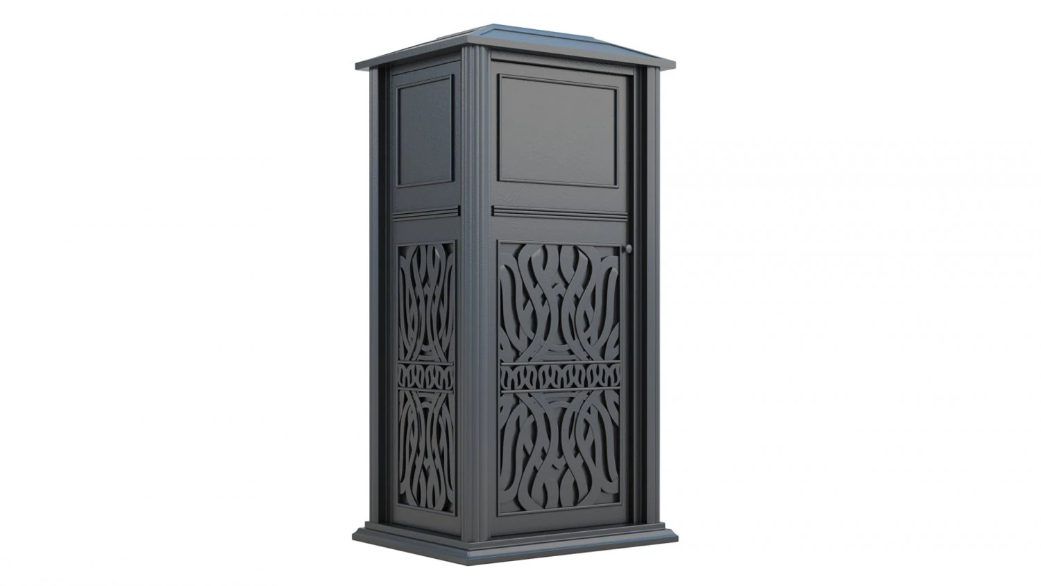 Trash Can Outdoor 02 3D Model .c4d .max .obj .3ds .fbx .stl .blend