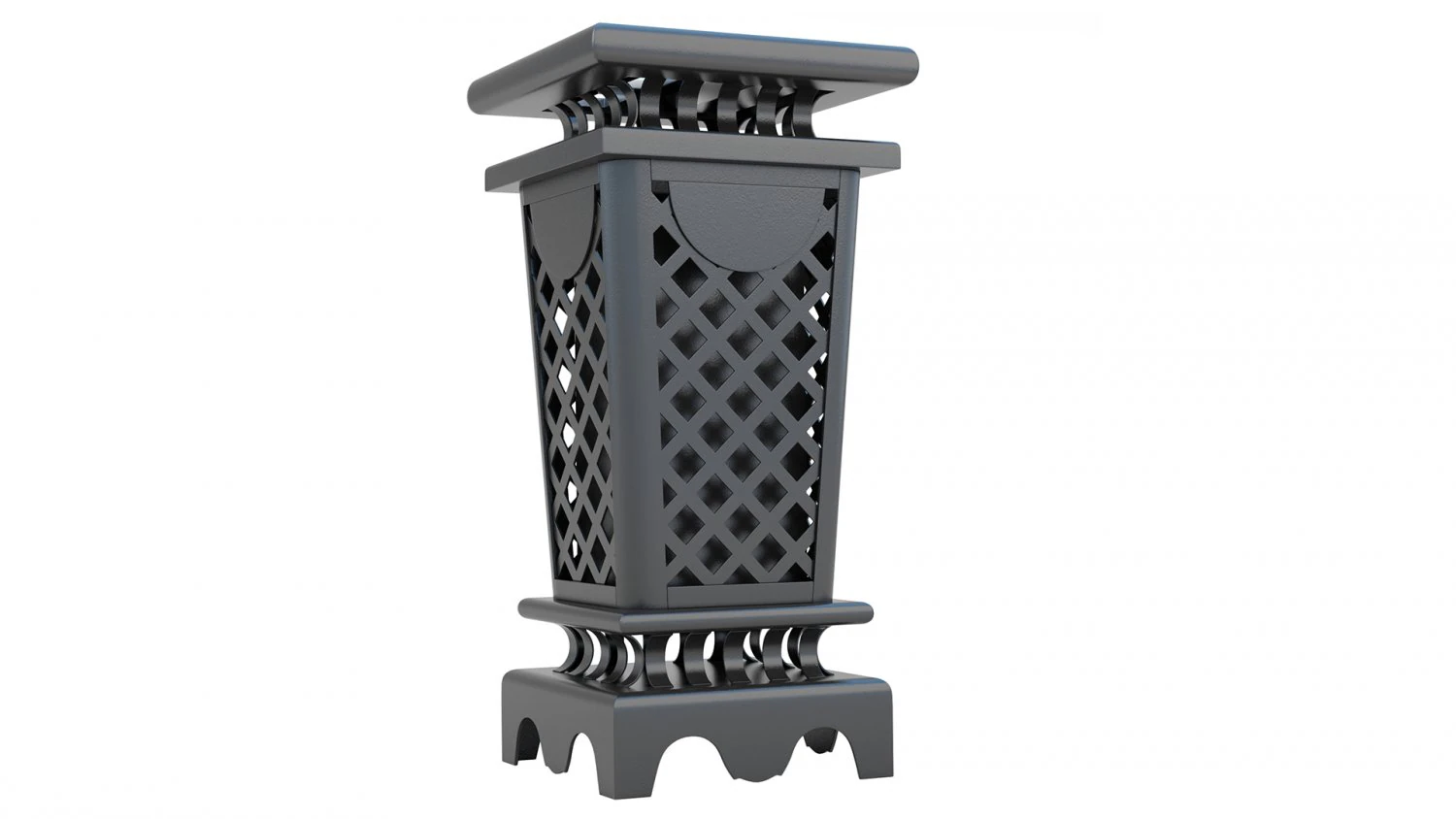 Trash Can Outdoor 03 3D Model .c4d .max .obj .3ds .fbx .stl .blend 