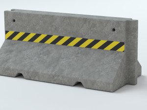 Concrete Barriers Collection 3D Model