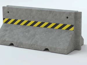Concrete Barriers Collection 3D Model