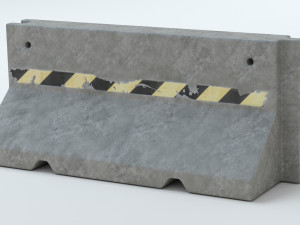 Concrete Barriers Collection 3D Model