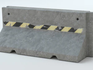 Concrete Barriers Collection 3D Model