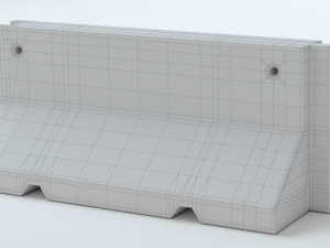 Concrete Barriers Collection 3D Model