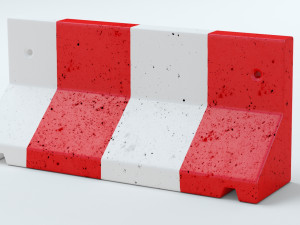 Concrete Barriers Collection 3D Model