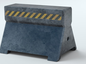 Concrete Barriers Collection 3D Model