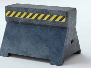 Concrete Barriers Collection 3D Model