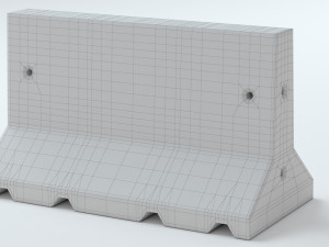 Concrete Barriers Collection 3D Model