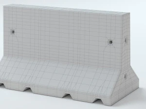 Concrete Barriers Collection 3D Model
