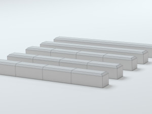 Concrete Barriers Collection 3D Model