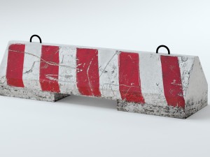Concrete Barriers Collection 3D Model
