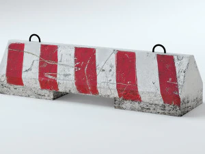 Concrete Barriers Collection 3D Model