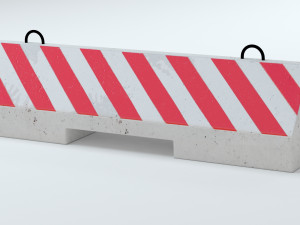 Concrete Barriers Collection 3D Model