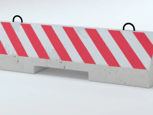 Concrete Barriers Collection 3D Model