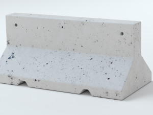 Concrete Barriers Collection 3D Model
