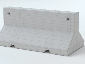 Concrete Barriers Collection 3D Model