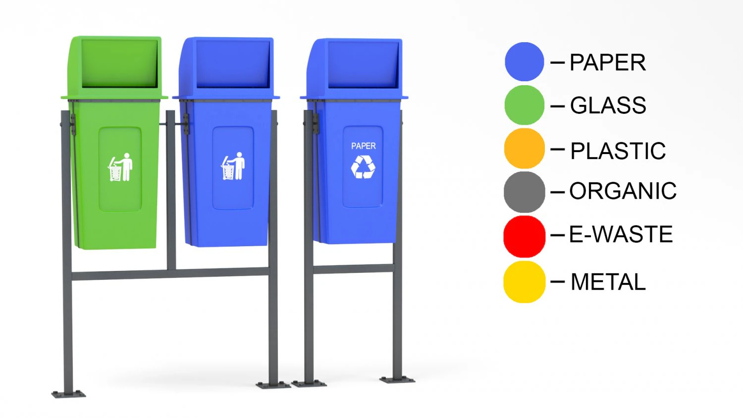 Trash Can Outdoor 04 3D Model .c4d .max .obj .3ds .fbx .stl .blend 
