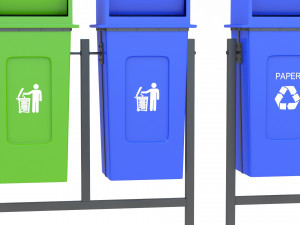 Trash Can Outdoor 04 Modèle 3D