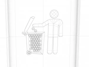 Trash Can Outdoor 04 3D Model
