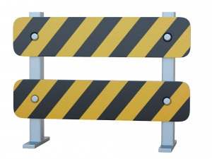 Road Steel Barricade 3D Model