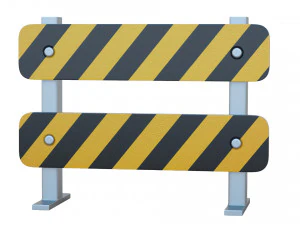 Road Steel Barricade 3D Model