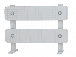 Road Steel Barricade 3D Model