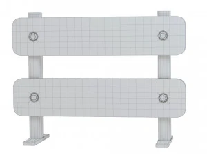 Road Steel Barricade 3D Model