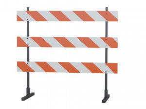 Road Steel Barricade 3D Model