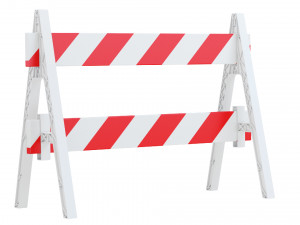 Road Steel Barricade 3D Model