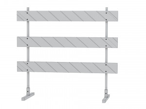 Road Steel Barricade 3D Model