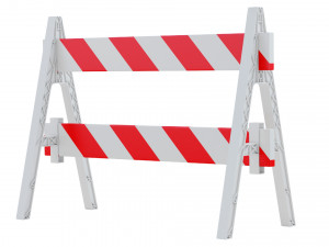 Road Steel Barricade 3D Model