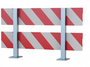 Road Steel Barricade 3D Model
