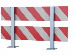 Road Steel Barricade 3D Model