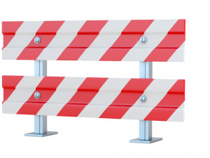 Road Steel Barricade 3D Model