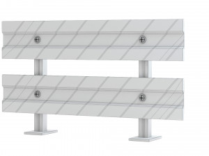 Road Steel Barricade 3D Model