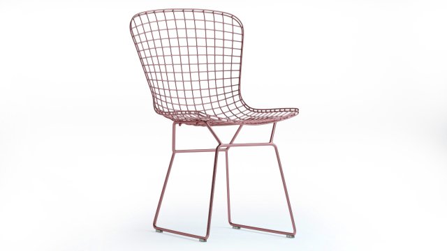 Chair AMF Rubi Rose Gold 3D Model .c4d .max .obj .3ds .fbx .stl .blend 