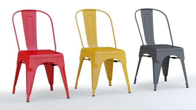Loft Chair 3D Model .c4d .max .obj .3ds .fbx .stl .blend 