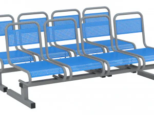 Metalowe siedzisko lotniskowe Model 3D