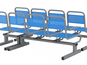 Airport Metal Seat 3D Model