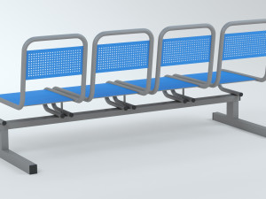 Airport Metal Seat 3D Model