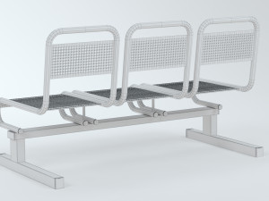 Airport Metal Seat 3D Model