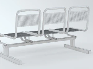 Airport Metal Seat 3D Model