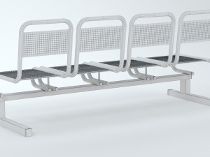 Airport Metal Seat 3D Model