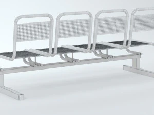 Airport Metal Seat 3D Model