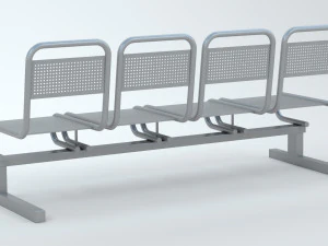 Airport Metal Seat 3D Model